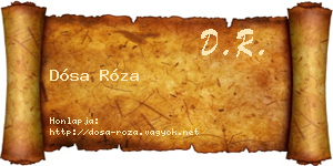 Dósa Róza névjegykártya
